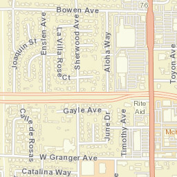 La Villa Rose Ct Modesto California  Street Map