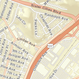 992-998 Linden Ave South San Francisco CA Street Map