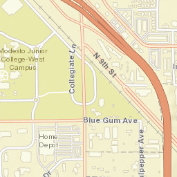 2437-2599 Fine Ave Modesto CA Street Map