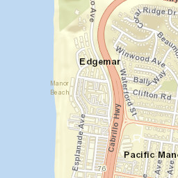 Esplanade Ave Pacifica California Street Map
