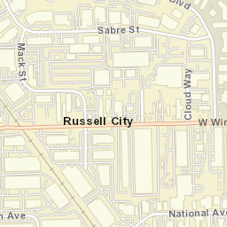 Russell City California Street Map