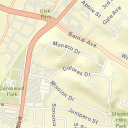 Los Rios Ct Pleasanton California  Street Map