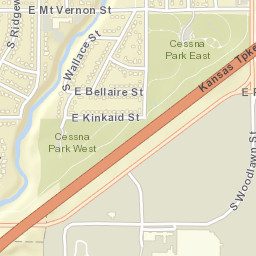 1940 S Woodlawn Blvd Wichita KS Street Map