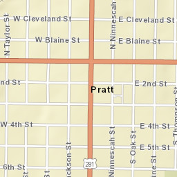 301-313 S Main St, Pratt, KS 67124,,County Road K, Cheyenne W Street Map
