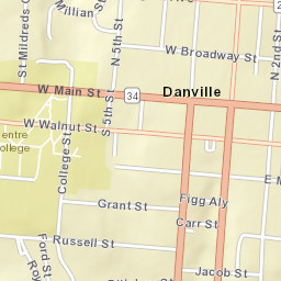 West Colonial Way Danville KY Street Map