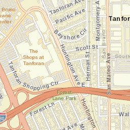 Tanforan California Street Map