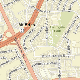 Mount Eden California Street Map