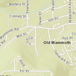Old Mammoth California Street Map