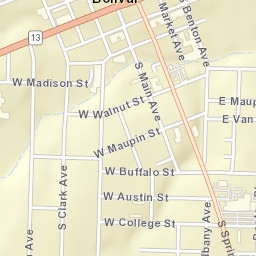 100-198 South Main Avenue, Bolivar, MO Street Map