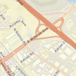 Millbrae California Street Map