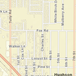 Hughson California Street Map