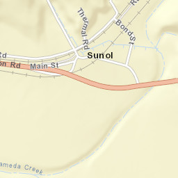 Sunol California Street Map
