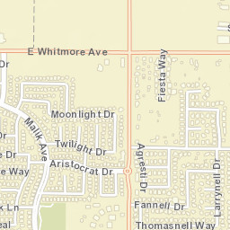 909-1073 E Whitmore Ave, Modesto, CA Street Map