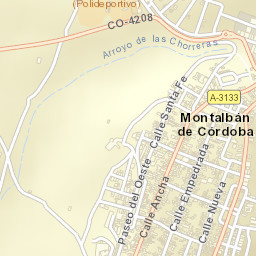 Montalbán de Córdoba Street Map
