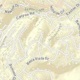 Hillsborough California Street Map