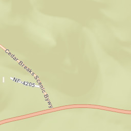 Cedar Canyon, Dixie National Forest, UT Street Map