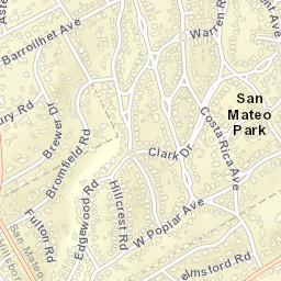 San Mateo Park California Street Map