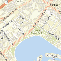 Foster City California Street Map
