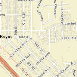 Keyes California Street Map