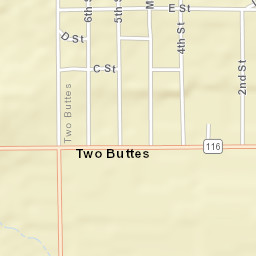 Two Buttes Colorado Street Map