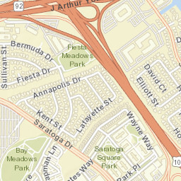 Park Pl San Mateo California  Street Map