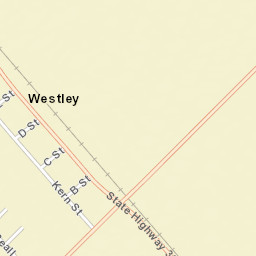 Westley California Street Map