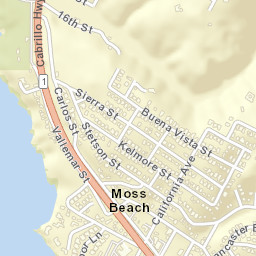 Moss Beach California Street Map