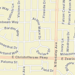 1001-1099 E Springer Dr Turlock CA Street Map