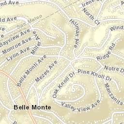 Belle Monte California Street Map