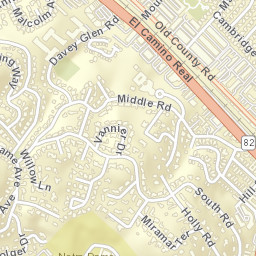 CA-82 Belmont California  Street Map