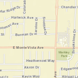 1938-1954 E Monte Vista Ave Turlock Street Map