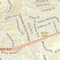 2151-2199 Ralston Ave, Belmont, CA Street Map