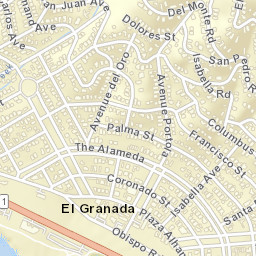 El Granada California Street Map
