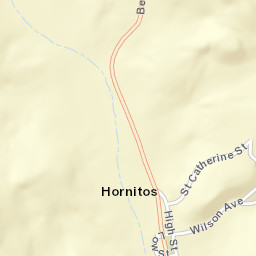 Hornitos California Street Map