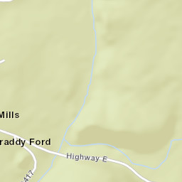 State Highway E, Mark Twain National Forest Street Map