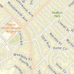 259-263 Alameda De Las Pulgas, Redwood City Street Map