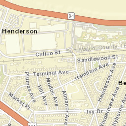 Henderson California Street Map