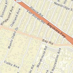 Menlo Oaks California Street Map