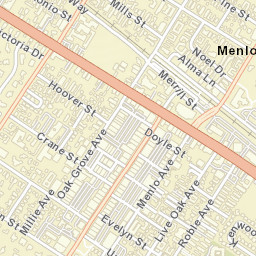 Menlo Park California Street Map