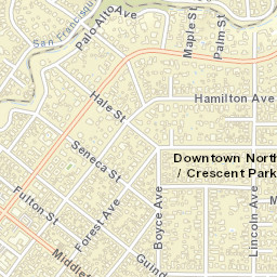 Crescent Park California Street Map