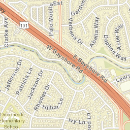 Duveneck California Street Map