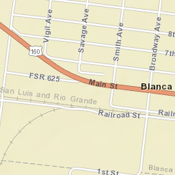 Blanca Colorado Street Map