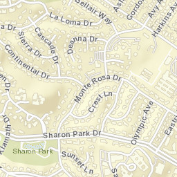 Sharon Heights California Street Map