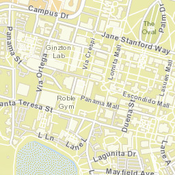 Escondido Rd, Stanford University, Stanford Street Map