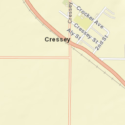 Cressey California Street Map