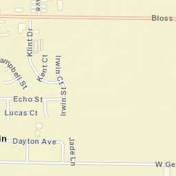 Irwin California Street Map