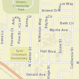 Winton California Street Map