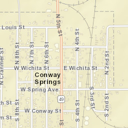 200-202 6th St Conway Springs KS Street Map