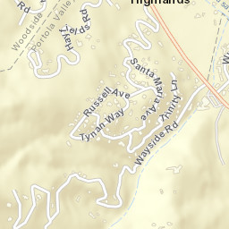 Portola Valley California Street Map