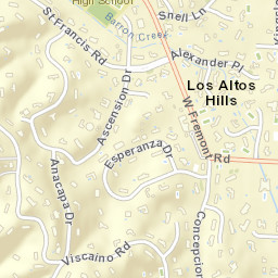 Los Altos Hills California Street Map